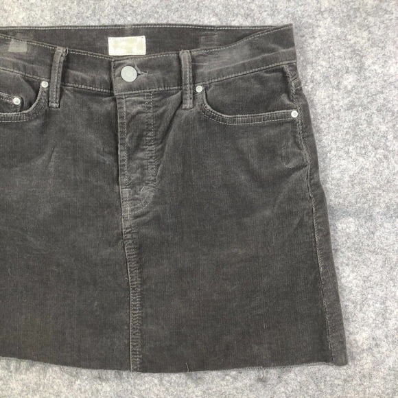 Mother Womens Easy A Skirt Gray Corduroy Size 26 Altered Into Mini Skirt* - Picture 3 of 13